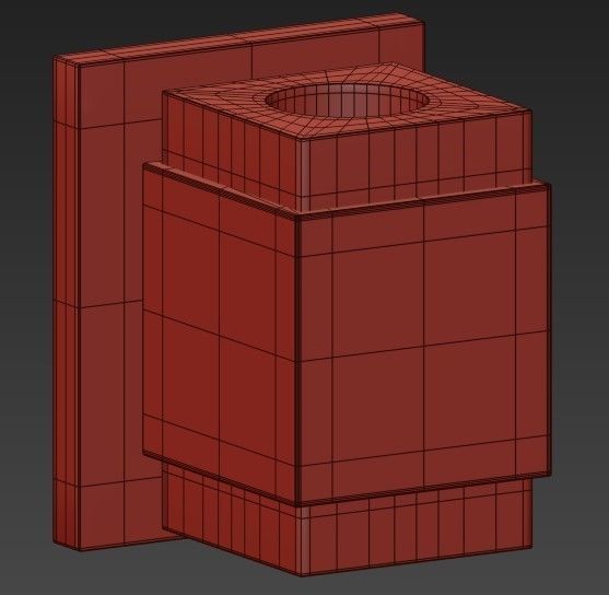 Tech Lighting Voto Square Wall Light LED 3D model_3