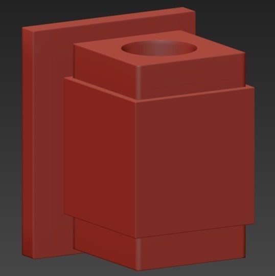 Tech Lighting Voto Square Wall Light LED 3D model_5