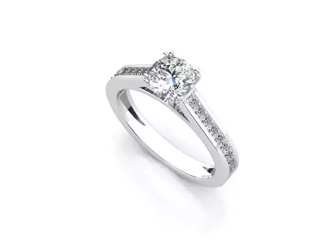 aj-08 princess cut diamond engagement ring