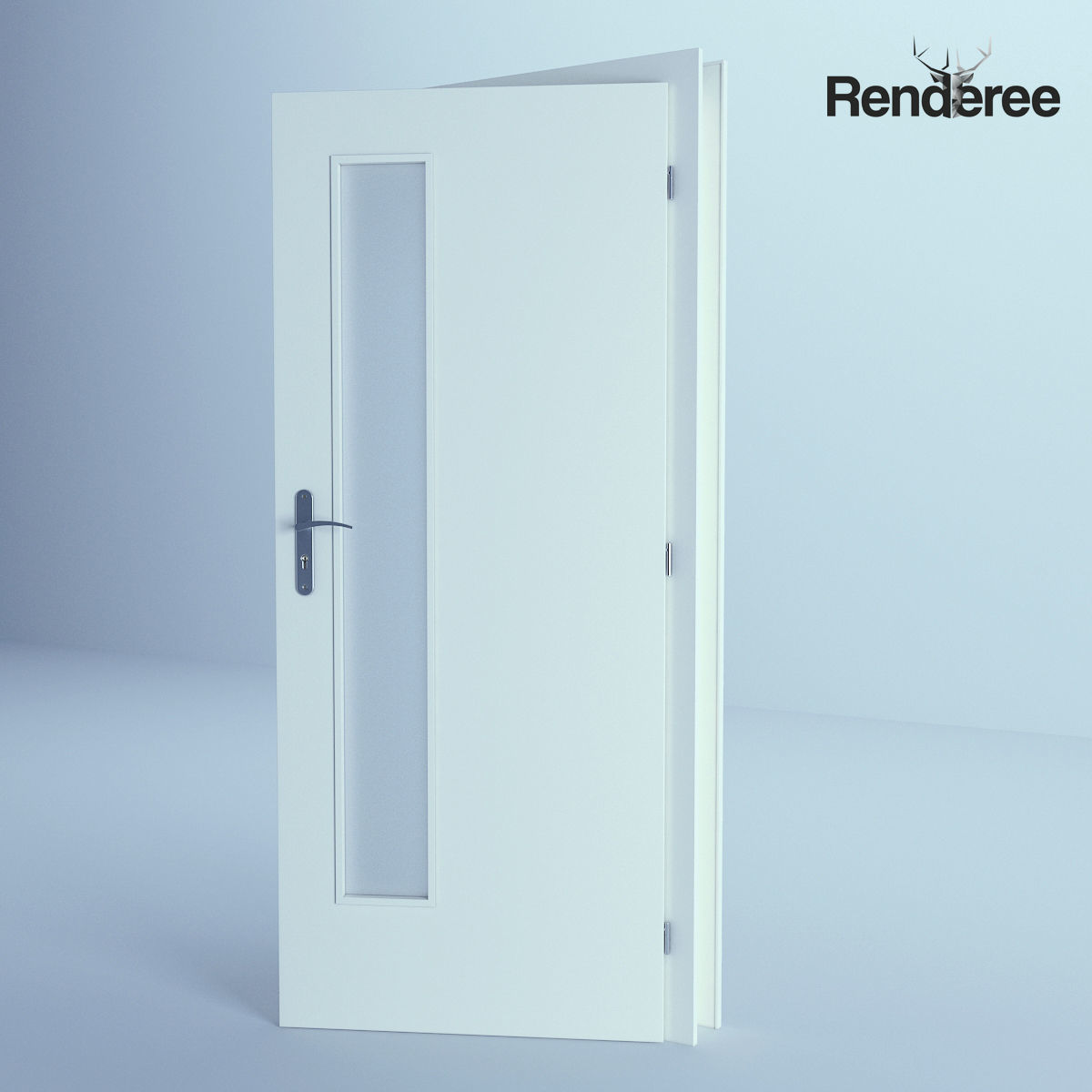White Door 62 3D model_2