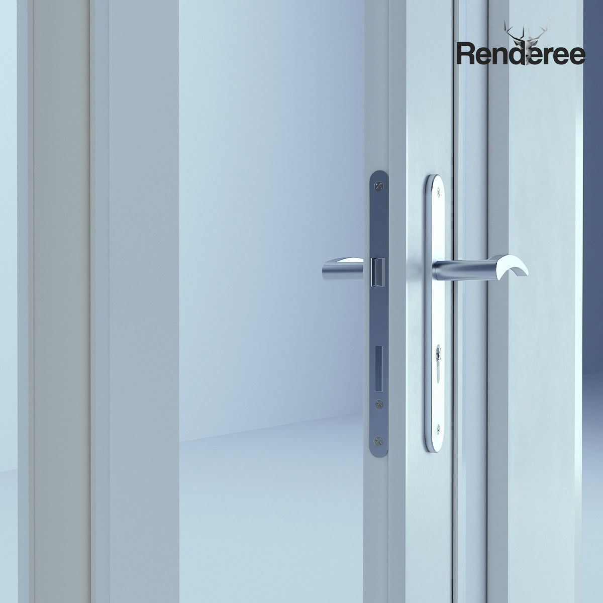 White Door 62 3D model_4