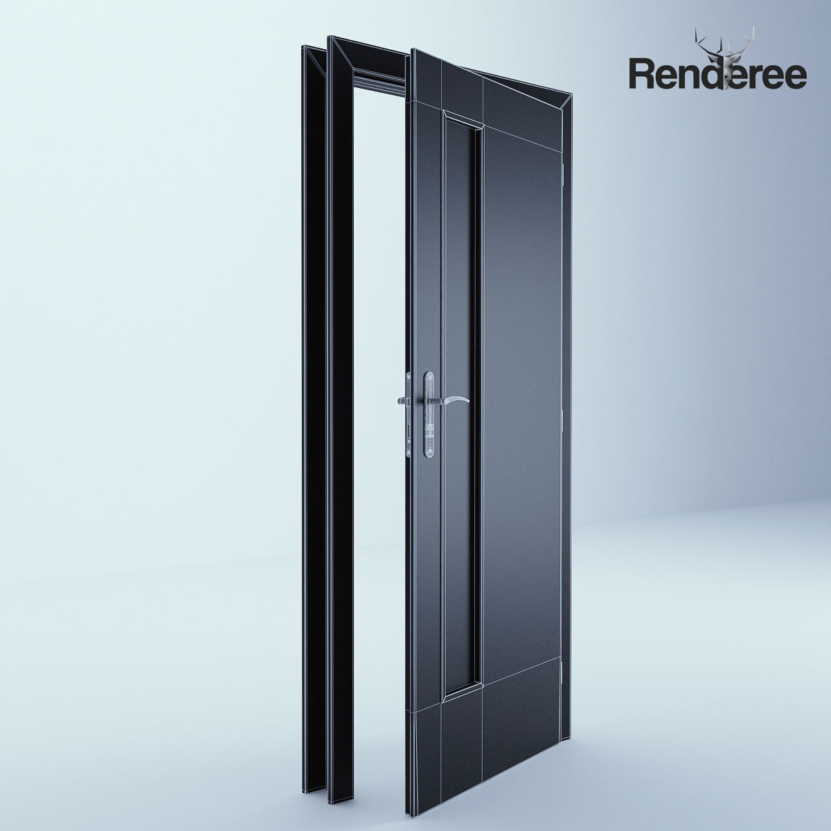 White Door 62 3D model_5