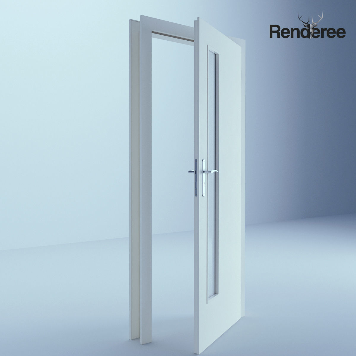 White Door 62 3D model_1
