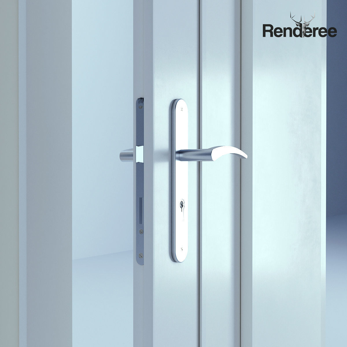 White Door 63 3D model_4