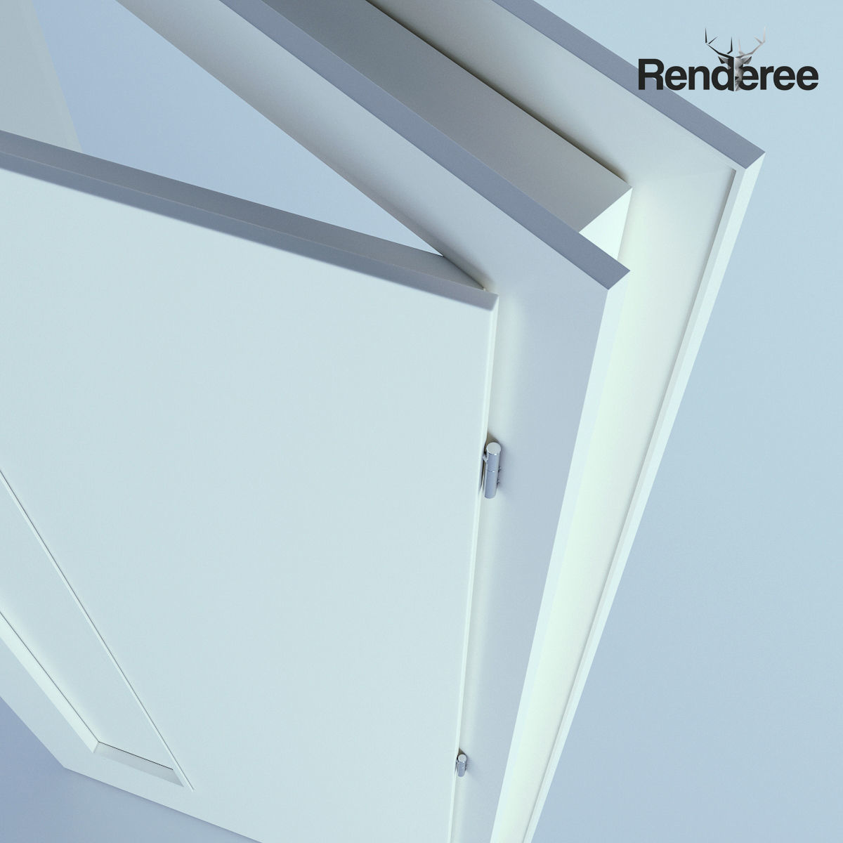 White Door 63 3D model_3