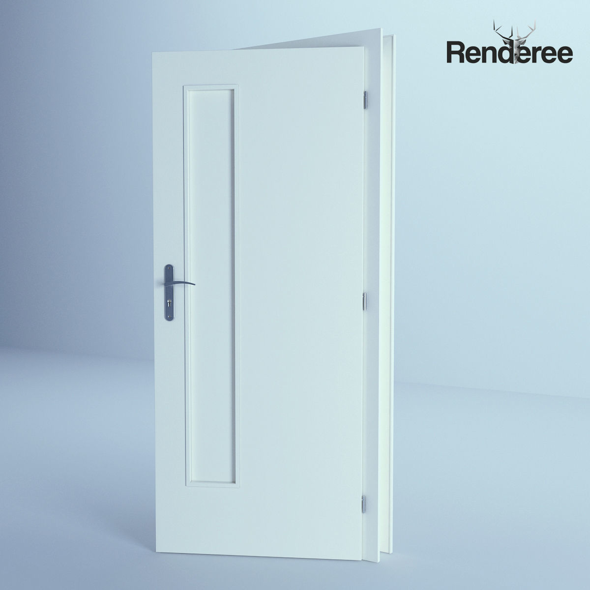 White Door 63 3D model_2