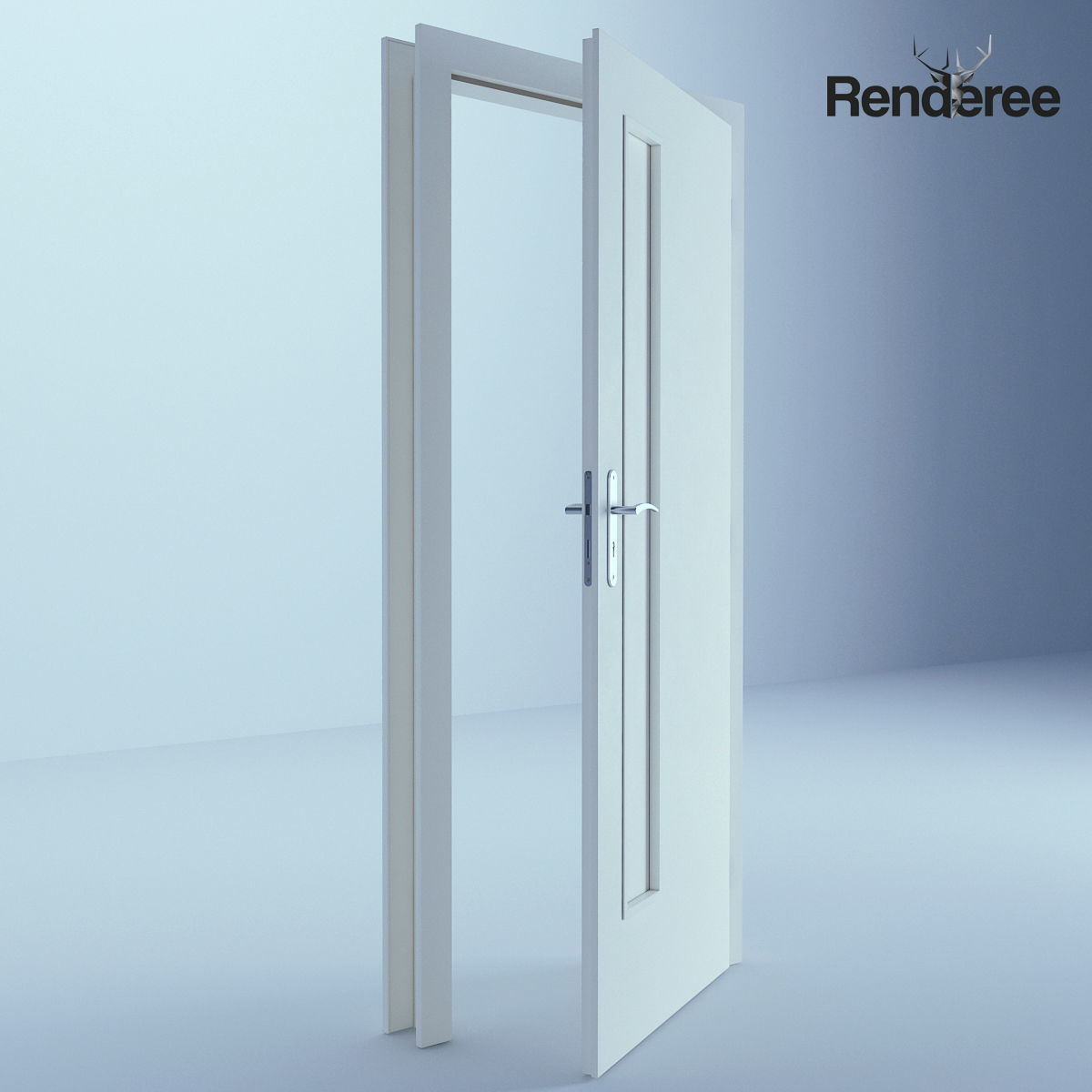 White Door 63 3D model_1
