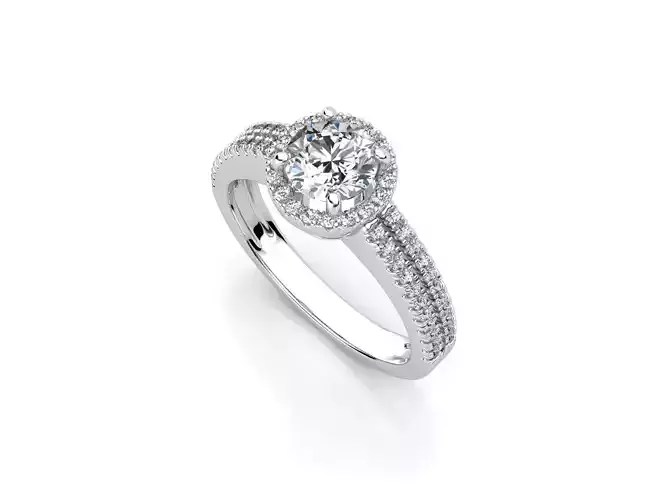 aj-011 halo diamond engagement ring