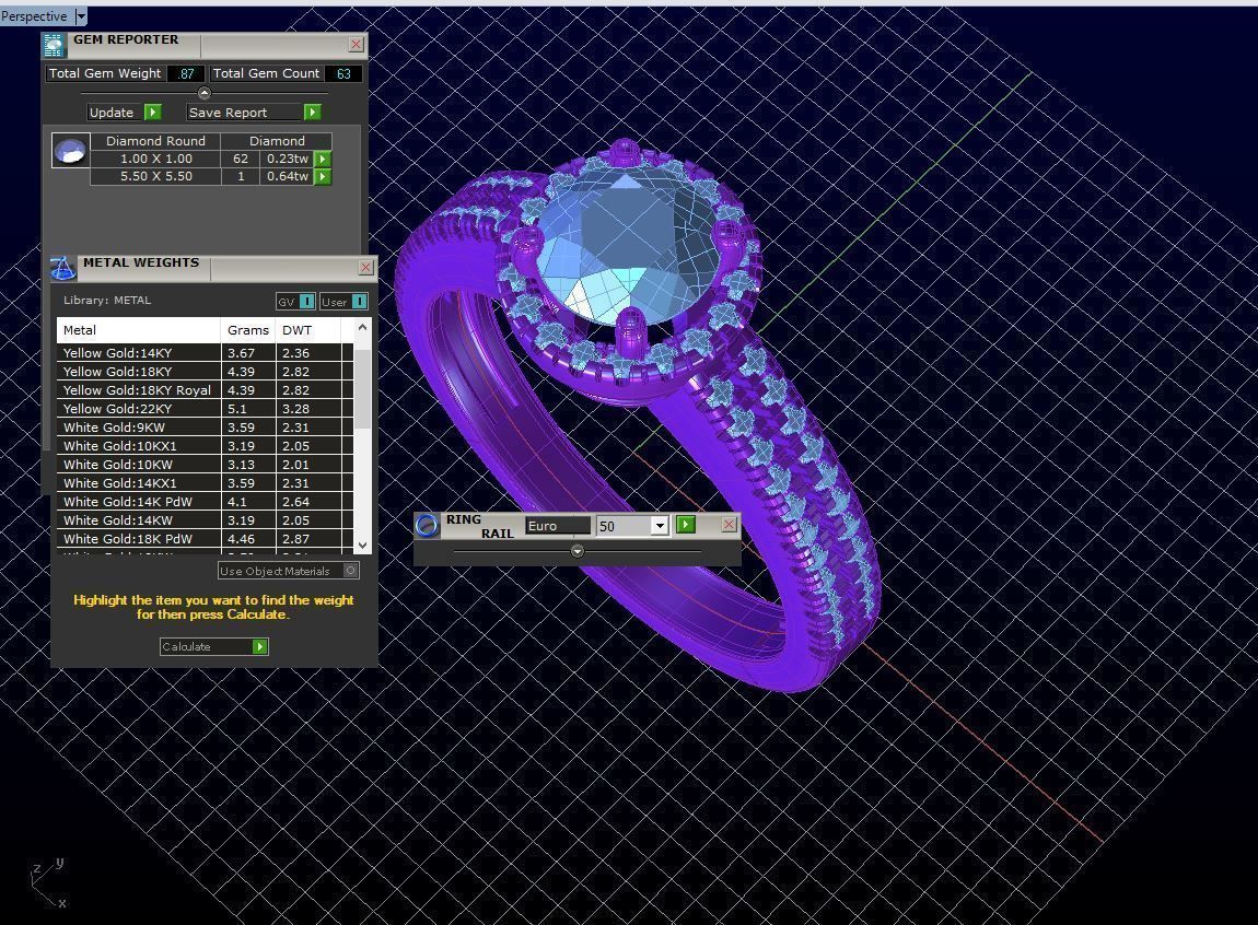 aj-011 halo diamond engagement ring 3D print model_5