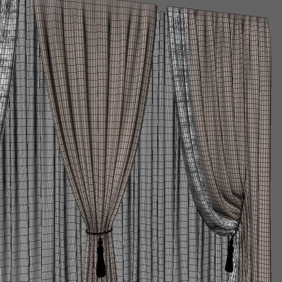 Set 02 Classic curtain 3D model_4
