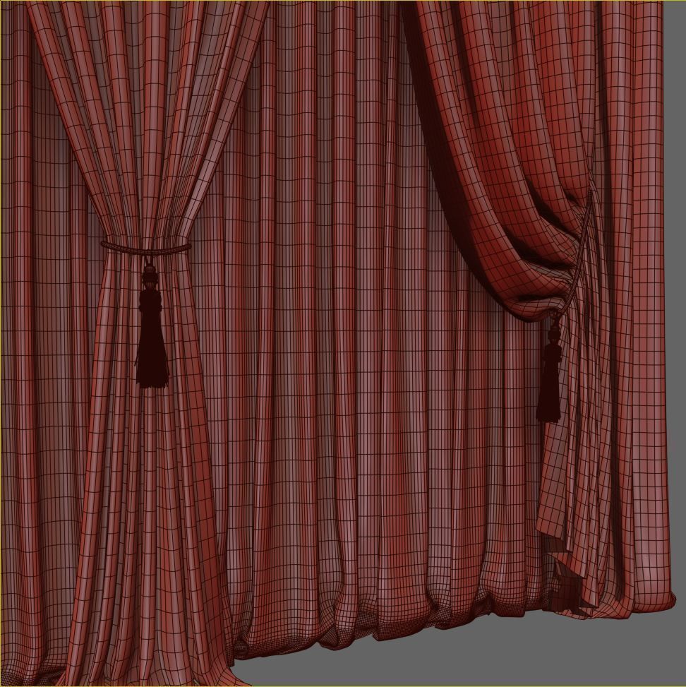 Set 02 Classic curtain 3D model_6