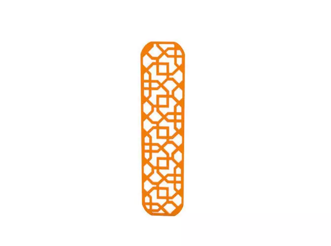 Bookmark lattice pattern - orange 3D print model_0