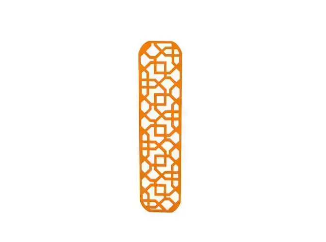 Bookmark lattice pattern - orange