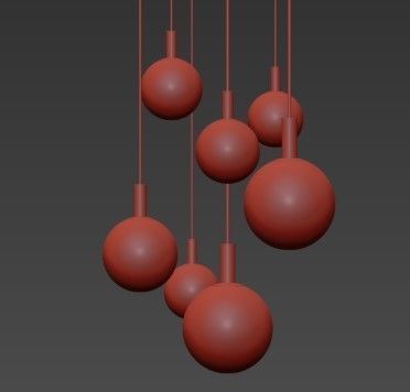 Glass Pendant Light 3D model_4