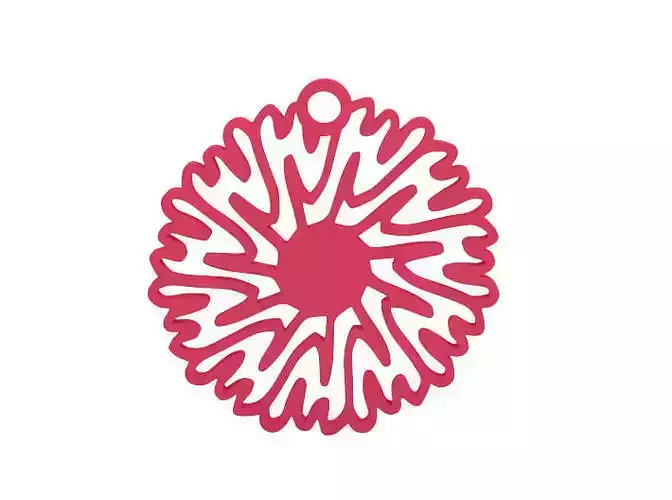 Earring snowflake charm