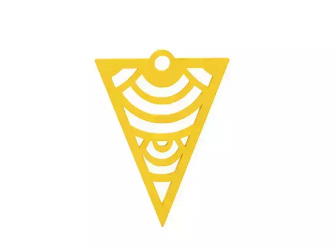 Earring triangular pendant