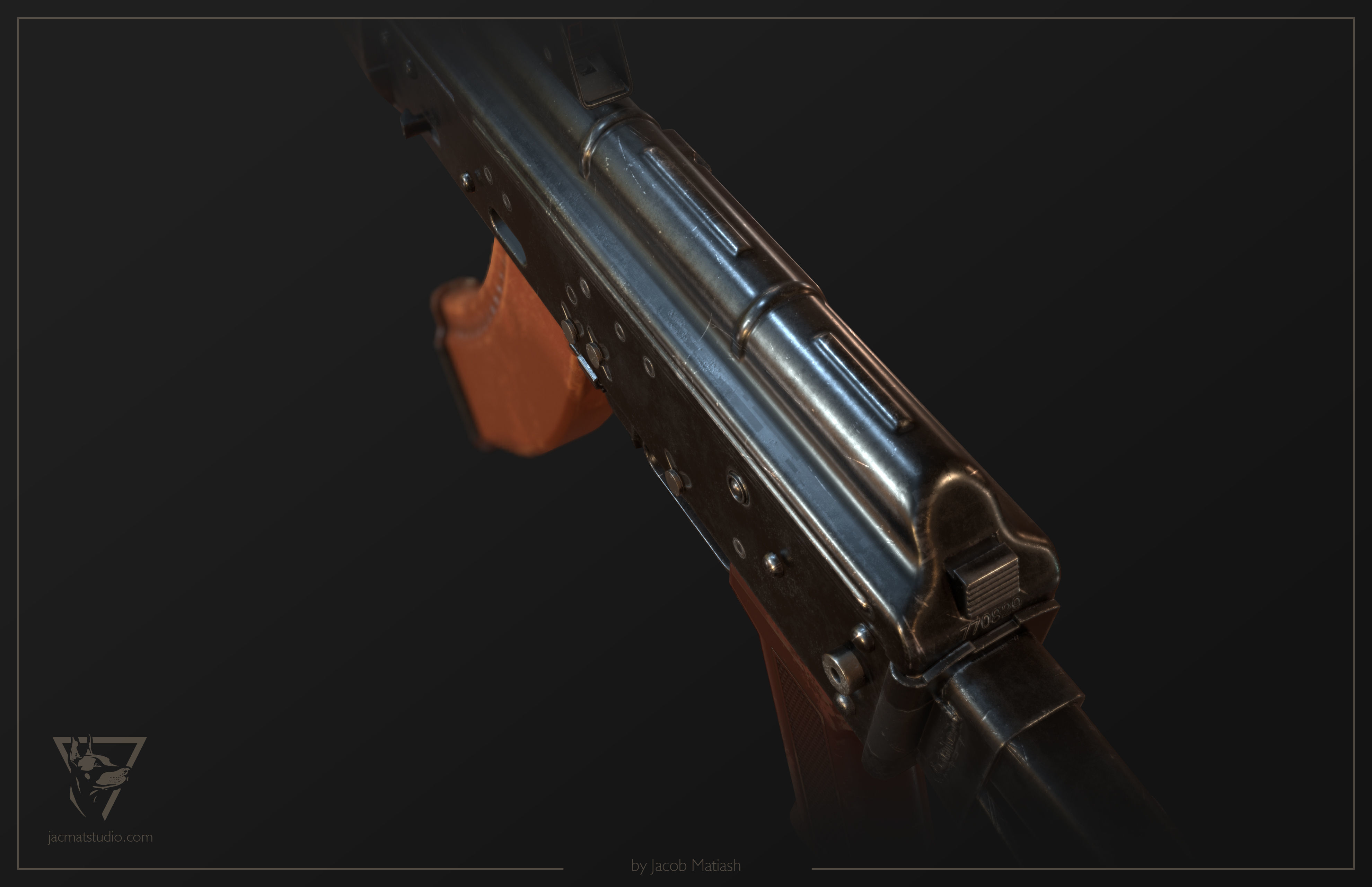 FPS AKS-74U tactical weapon Low-poly 3D model_22