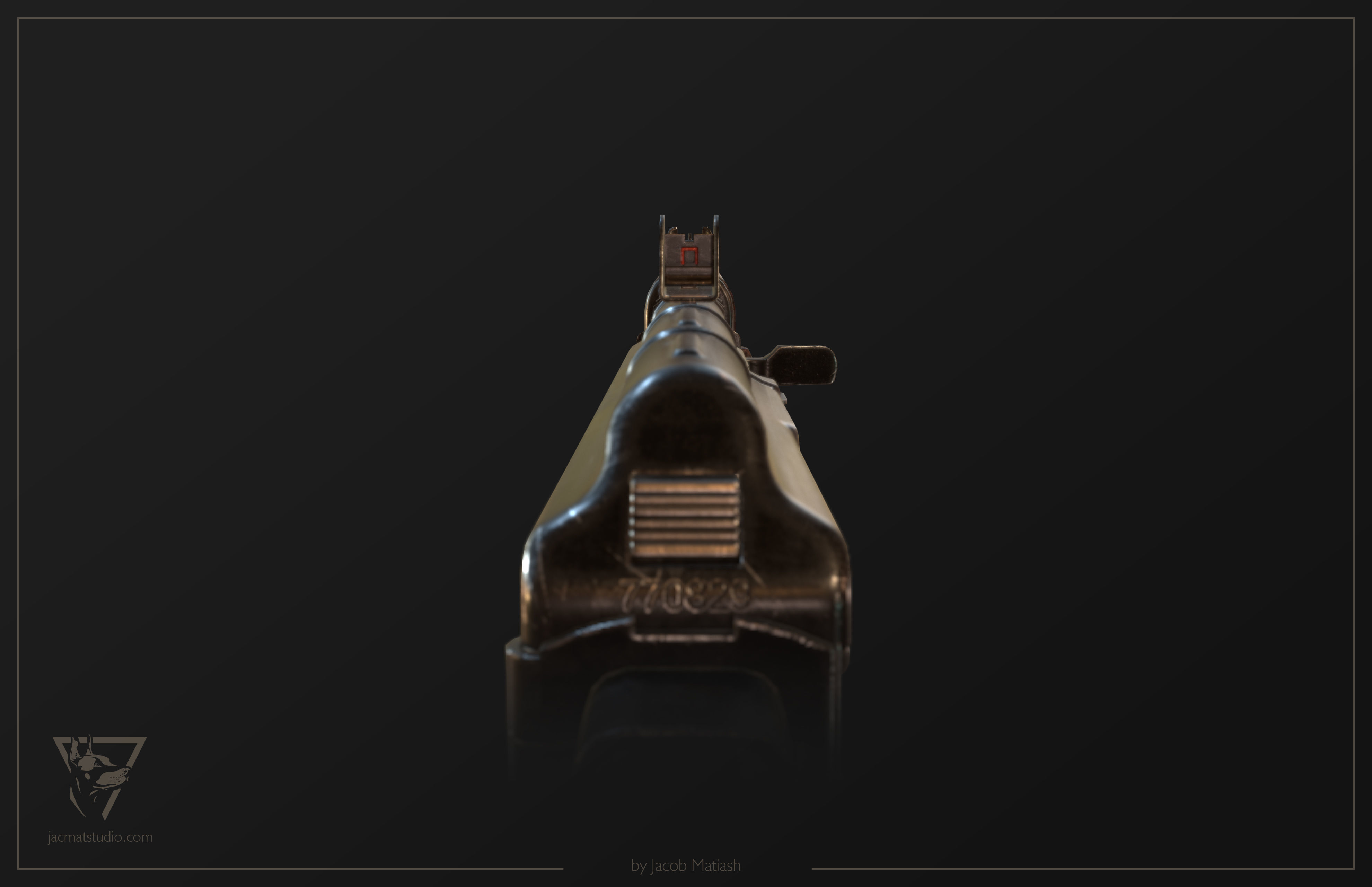 FPS AKS-74U tactical weapon Low-poly 3D model_23