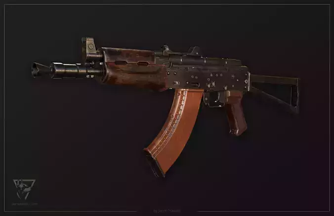 FPS AKS-74U tactical weapon Low-poly 3D model