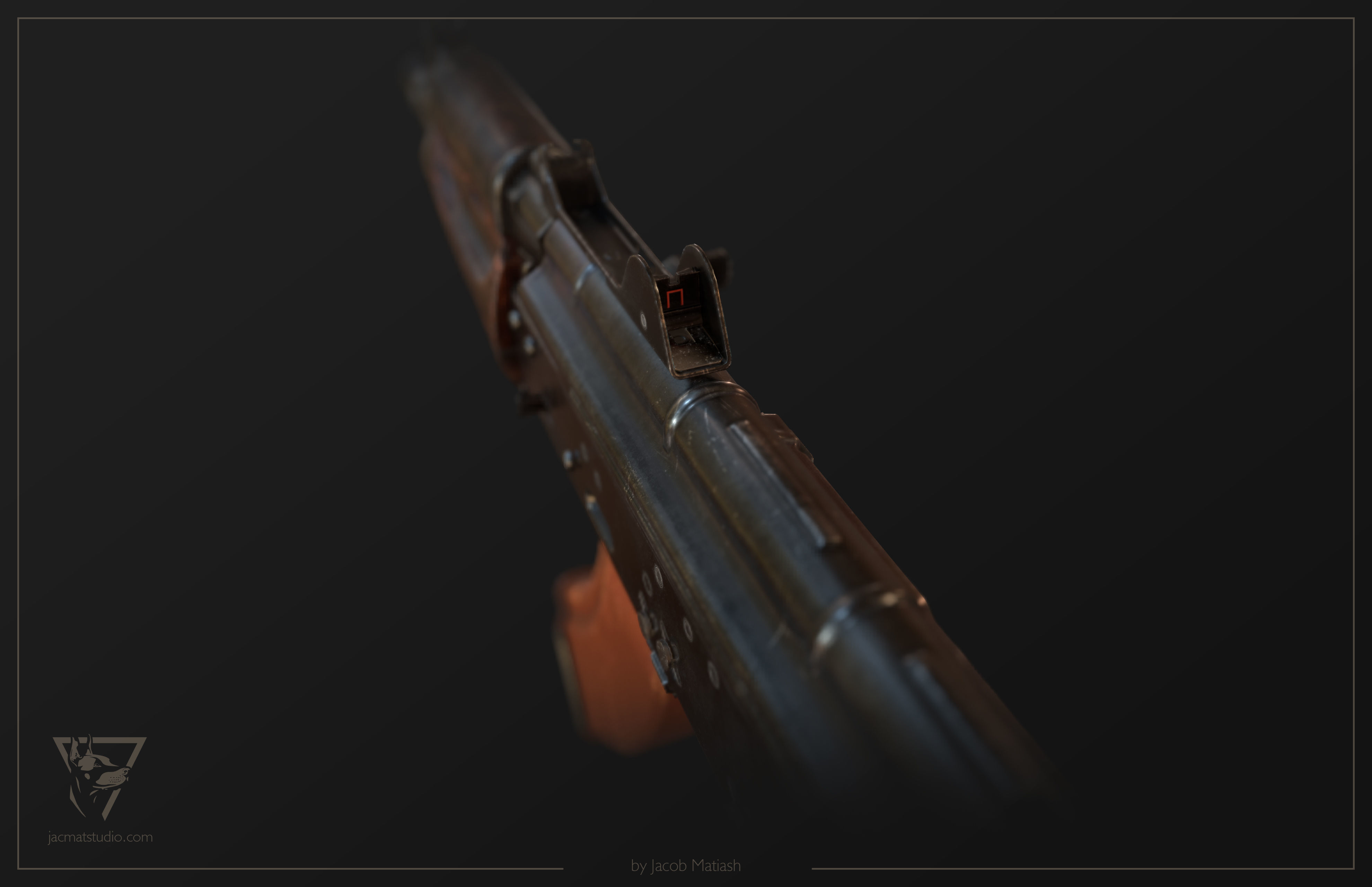 FPS AKS-74U tactical weapon Low-poly 3D model_9