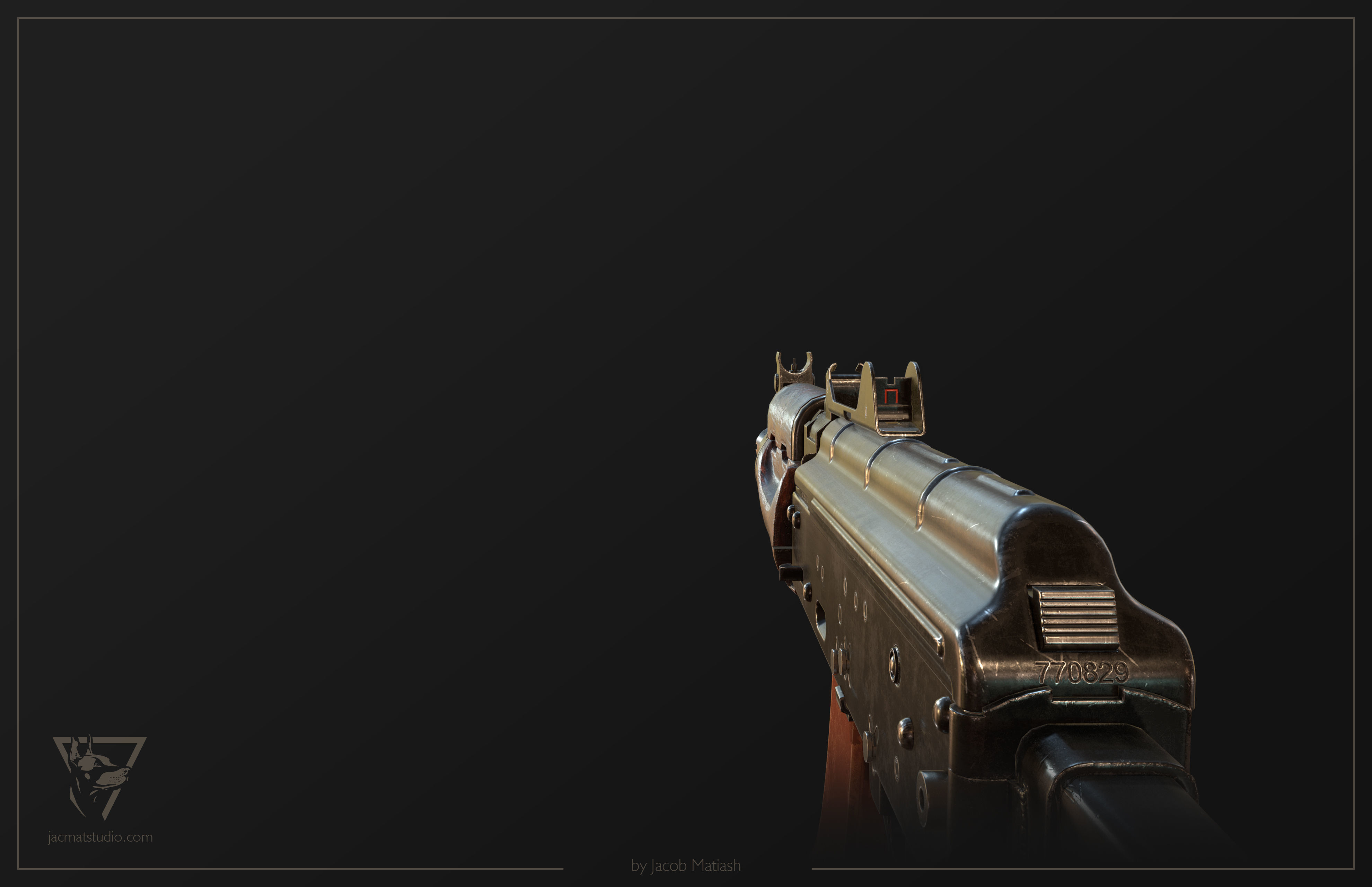 FPS AKS-74U tactical weapon Low-poly 3D model_24