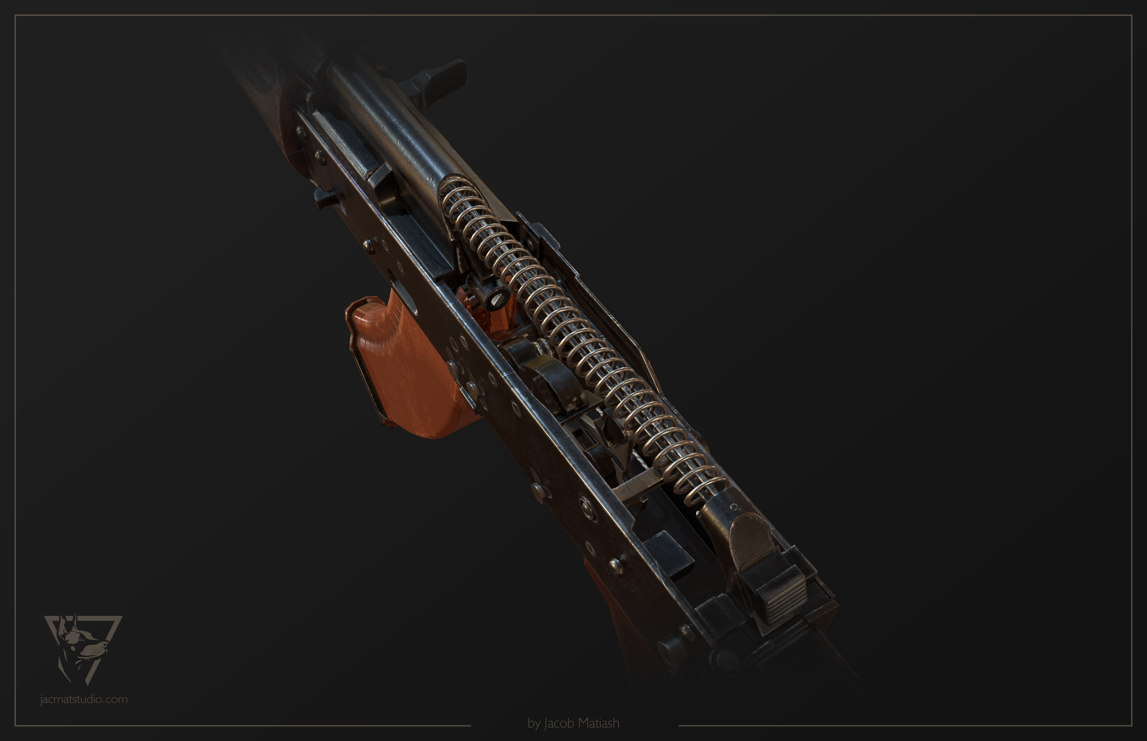 FPS AKS-74U tactical weapon Low-poly 3D model_26