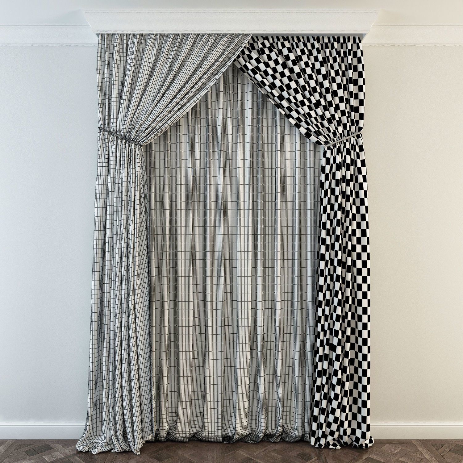 Set 04 Curtain 3D model_3