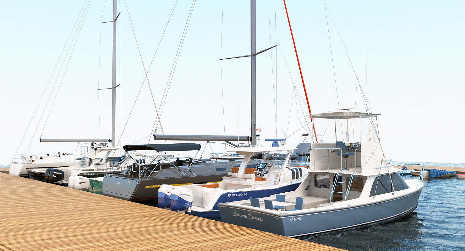 25 Yacht and Boats models collection 3D model_5