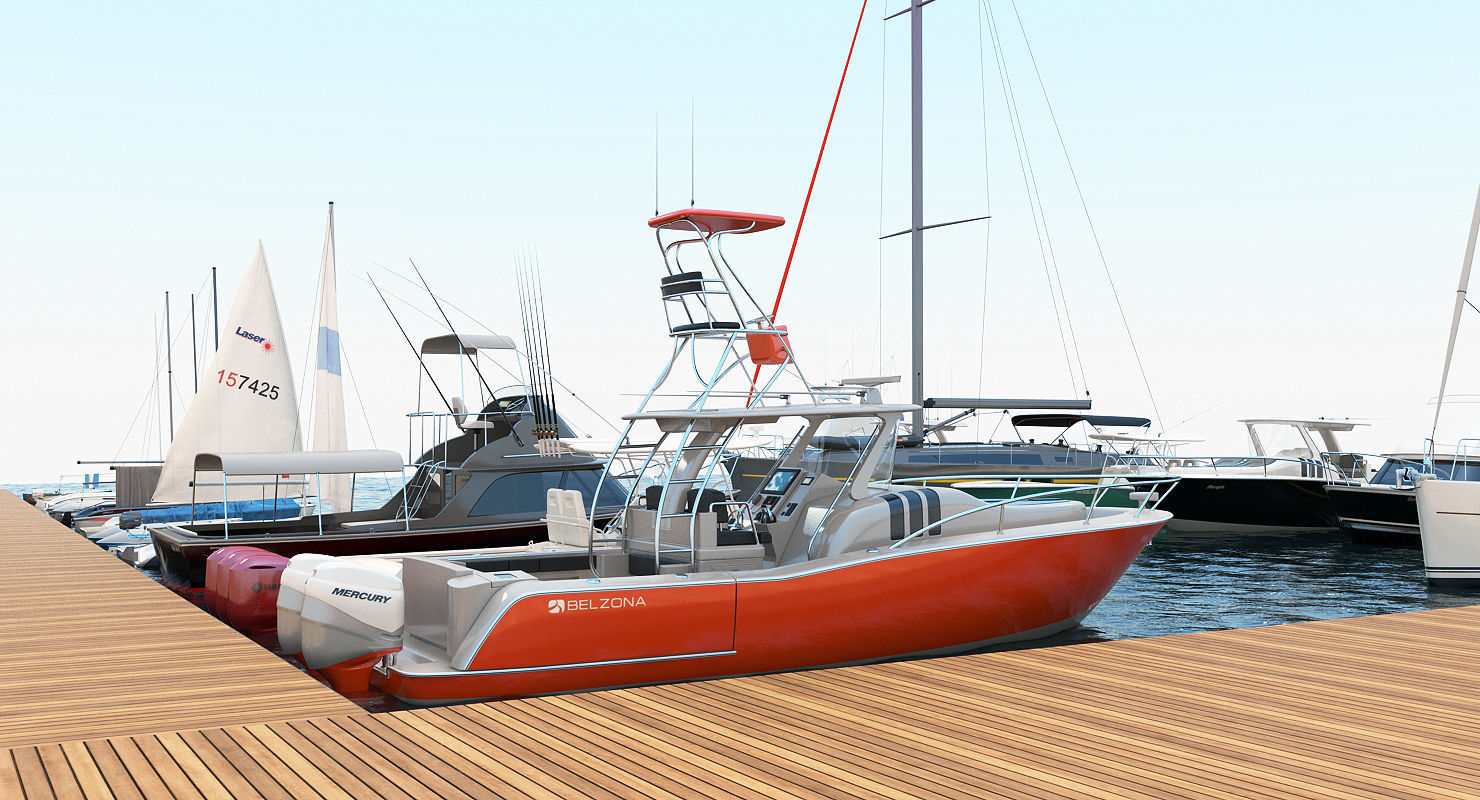 25 Yacht and Boats models collection 3D model_3