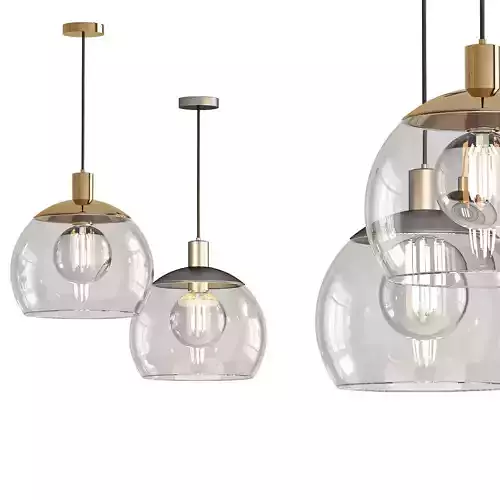 Sculptural Glass Globe 7 Light