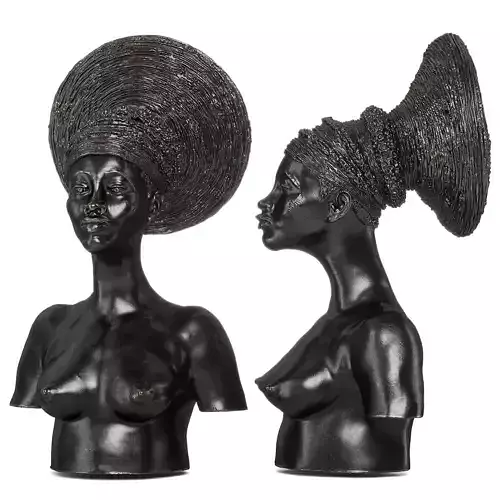 Malvina Hoffman Mangbetu Woman Dark metal