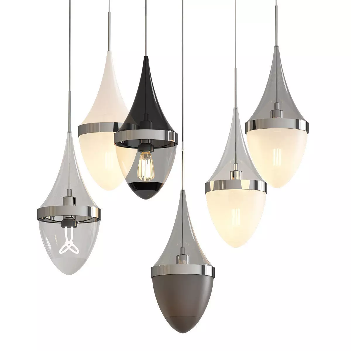 Tech Lighting Pendants 3D model_0