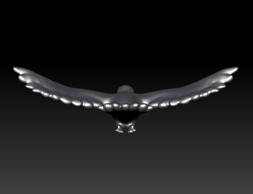 Dove 3D print model bird flying in air 3D print model_5