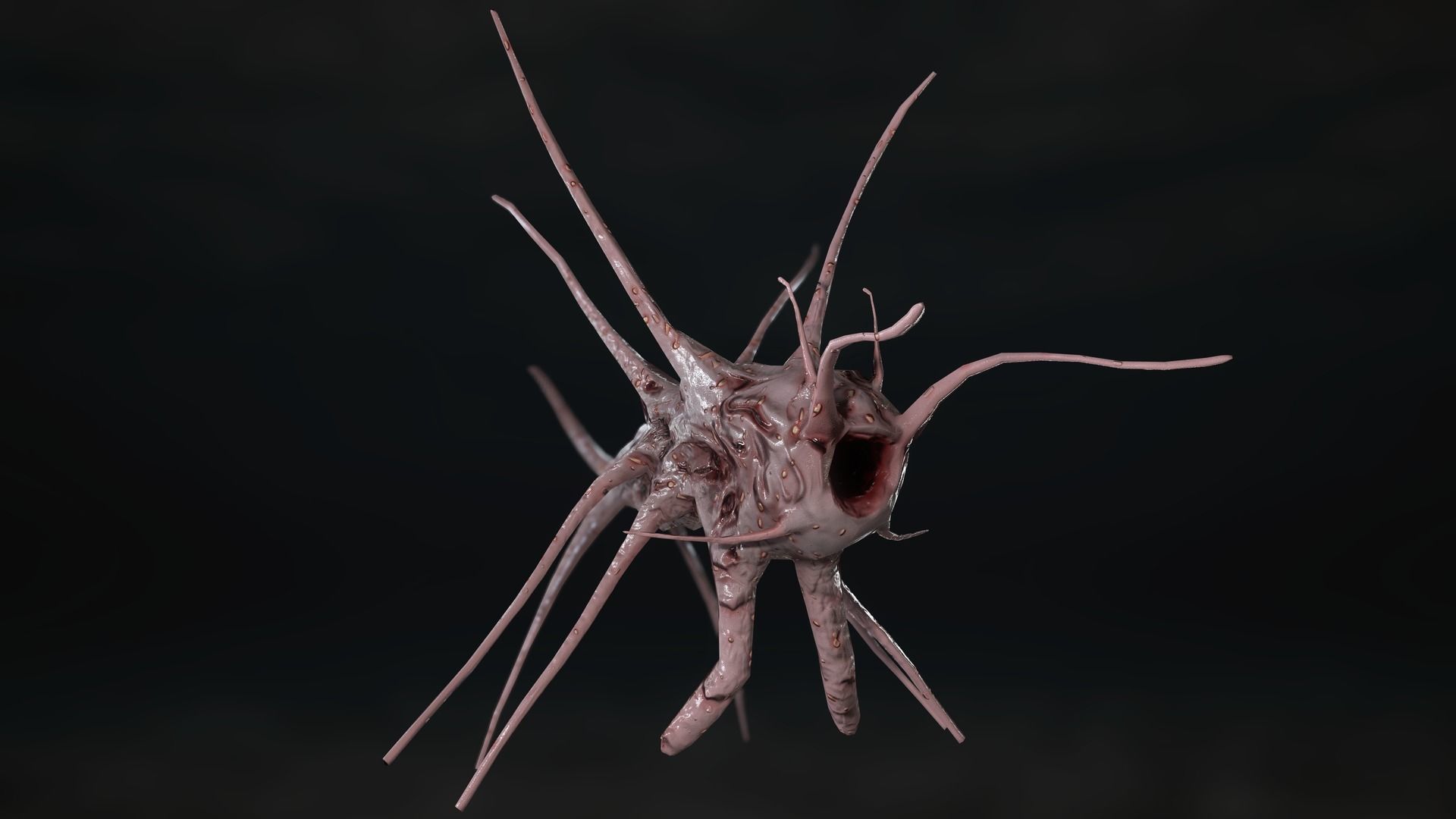 Tentacle Monster Low-poly 3D model_6