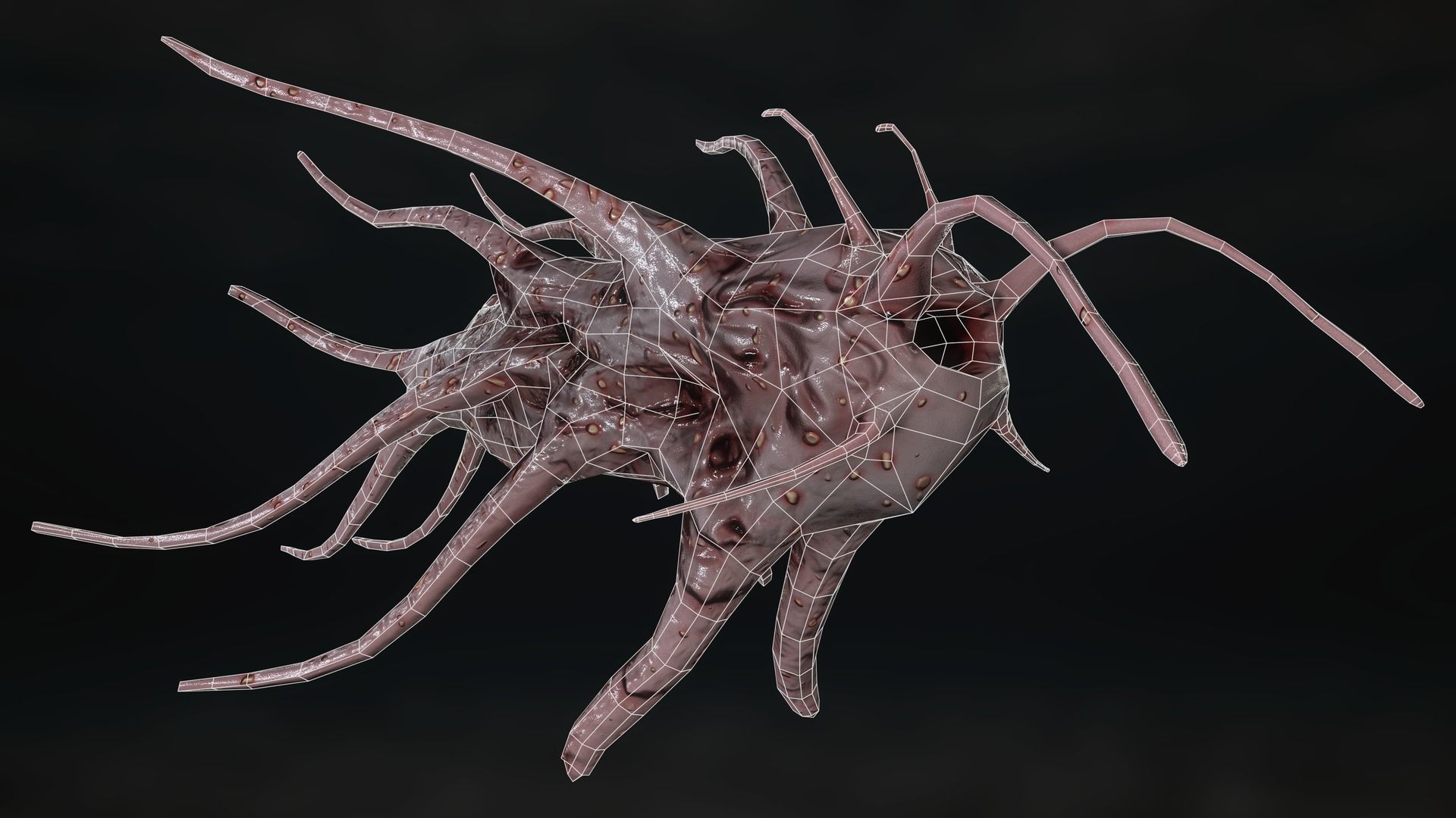 Tentacle Monster Low-poly 3D model_7