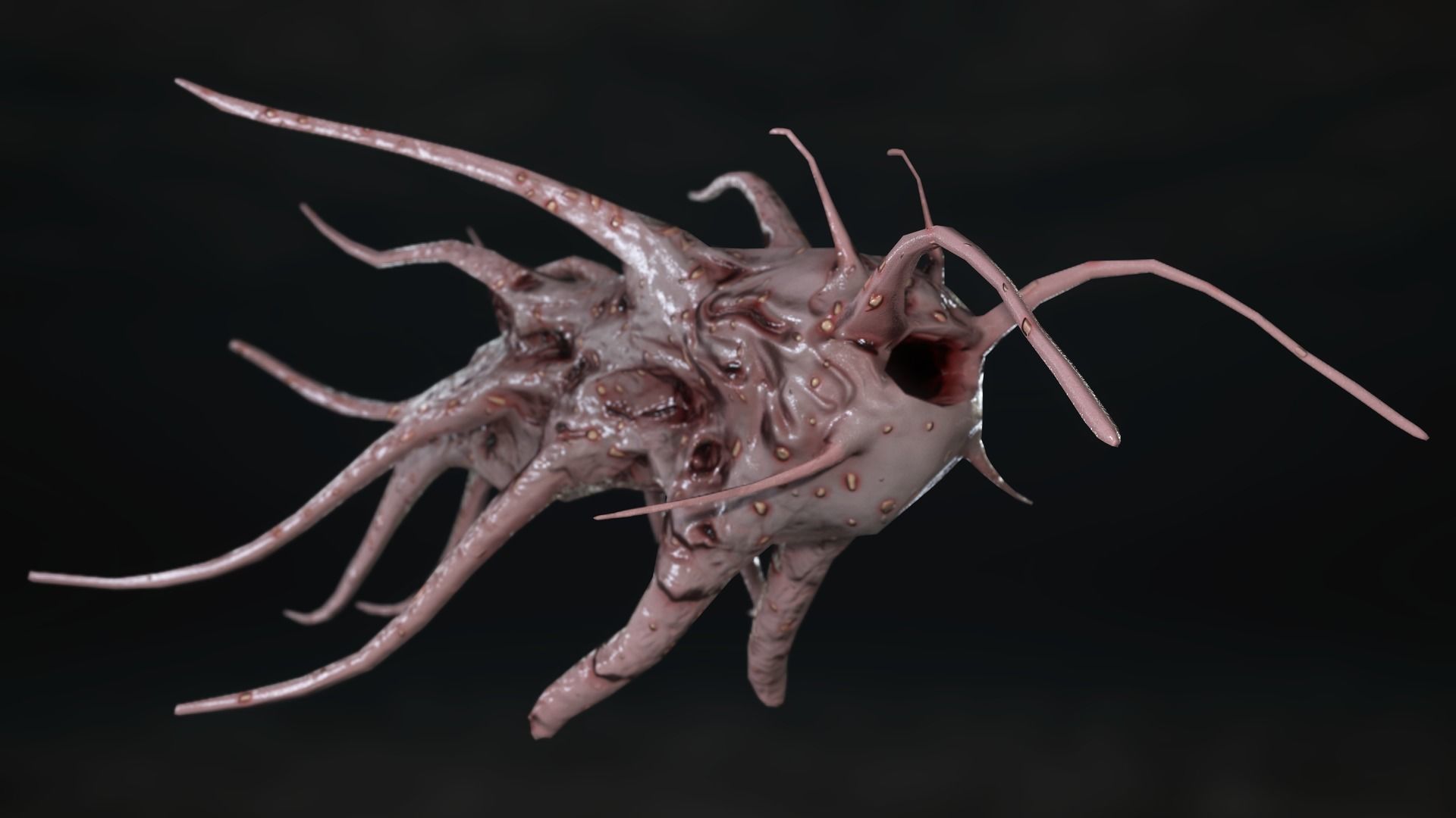 Tentacle Monster Low-poly 3D model_3