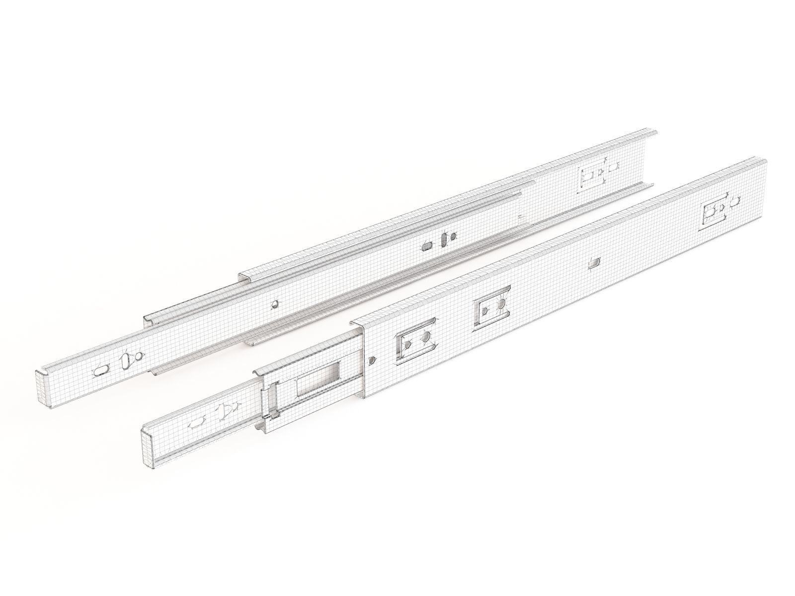 Drawer guides 3D model_1