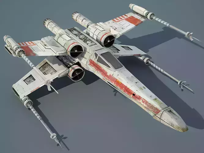 Game Ready Star Wars X-Wing Starfighter Low-poly 3D model
