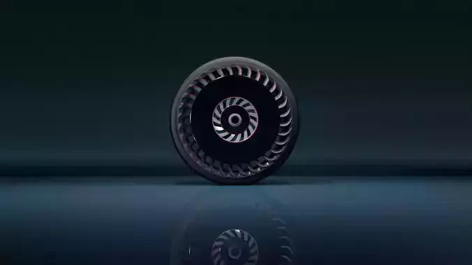 C32F wheel Low-poly 3D model