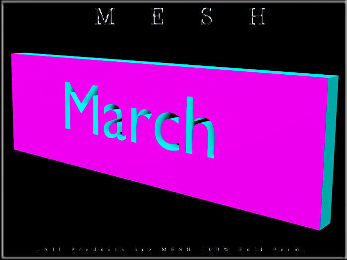 March - C mesh Low-poly 3D model_1