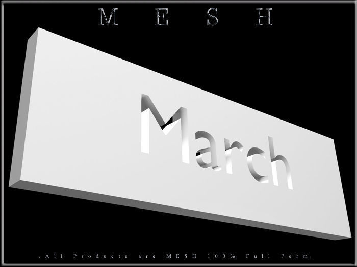 March - C mesh Low-poly 3D model_2