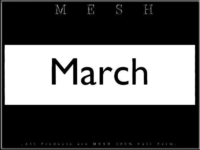 March - C mesh Low-poly 3D model_0