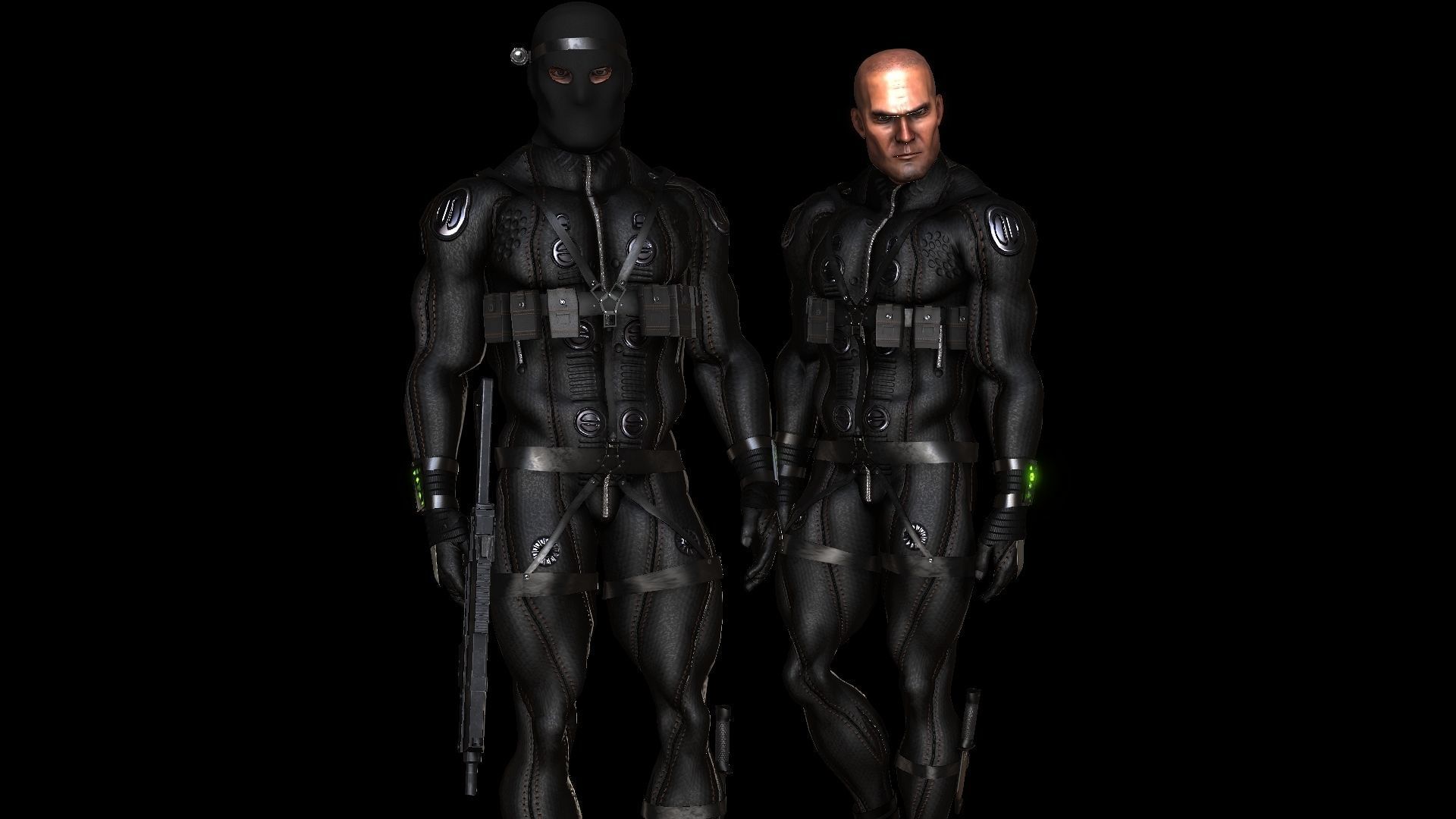 Black Ops Seal Low-poly 3D model_9