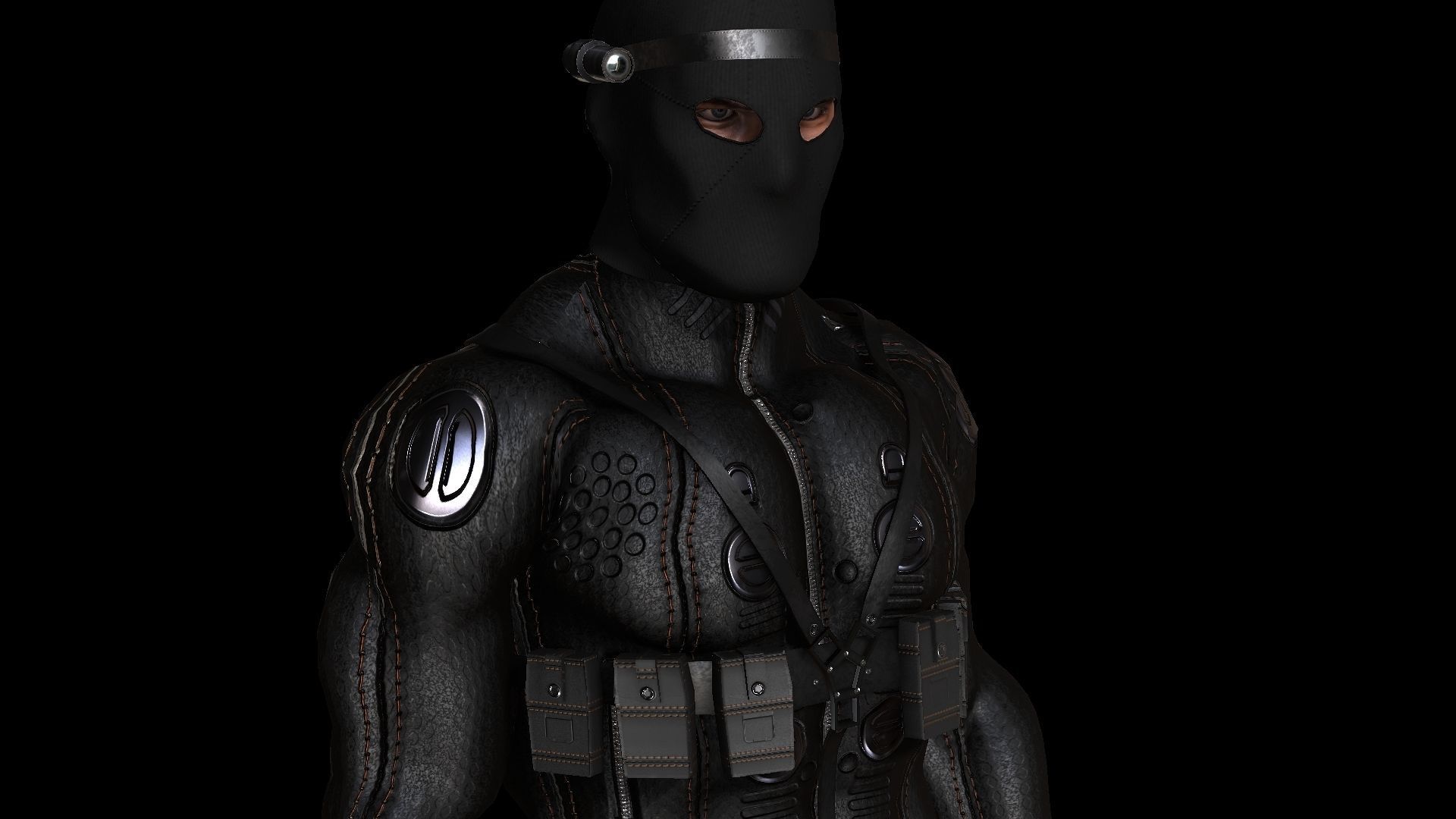 Black Ops Seal Low-poly 3D model_4