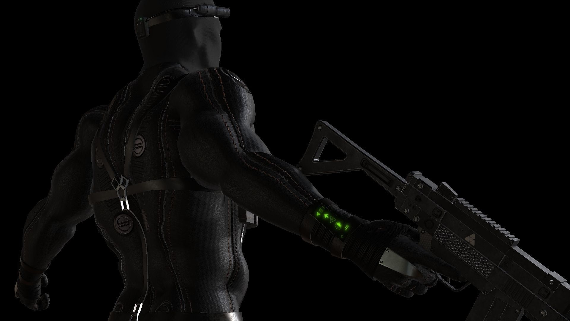 Black Ops Seal Low-poly 3D model_7