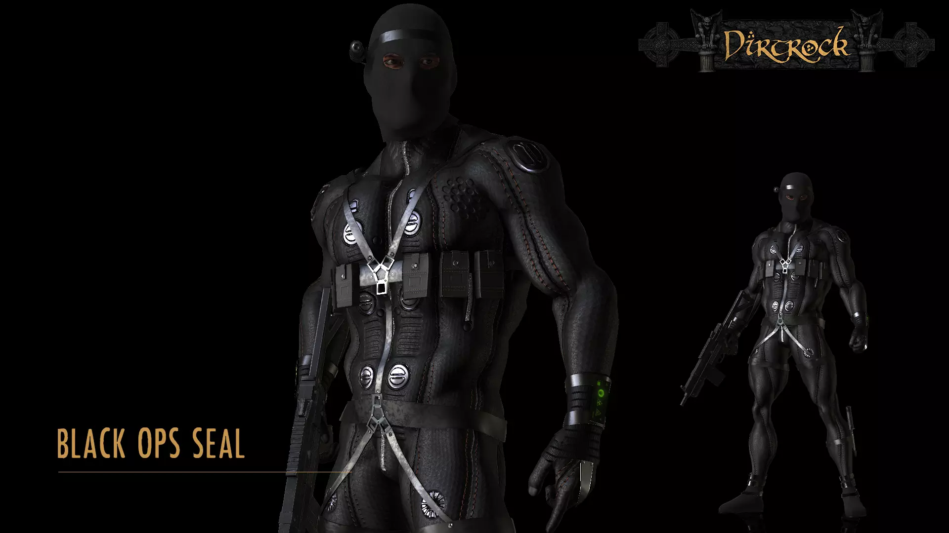 Black Ops Seal Low-poly 3D model_0