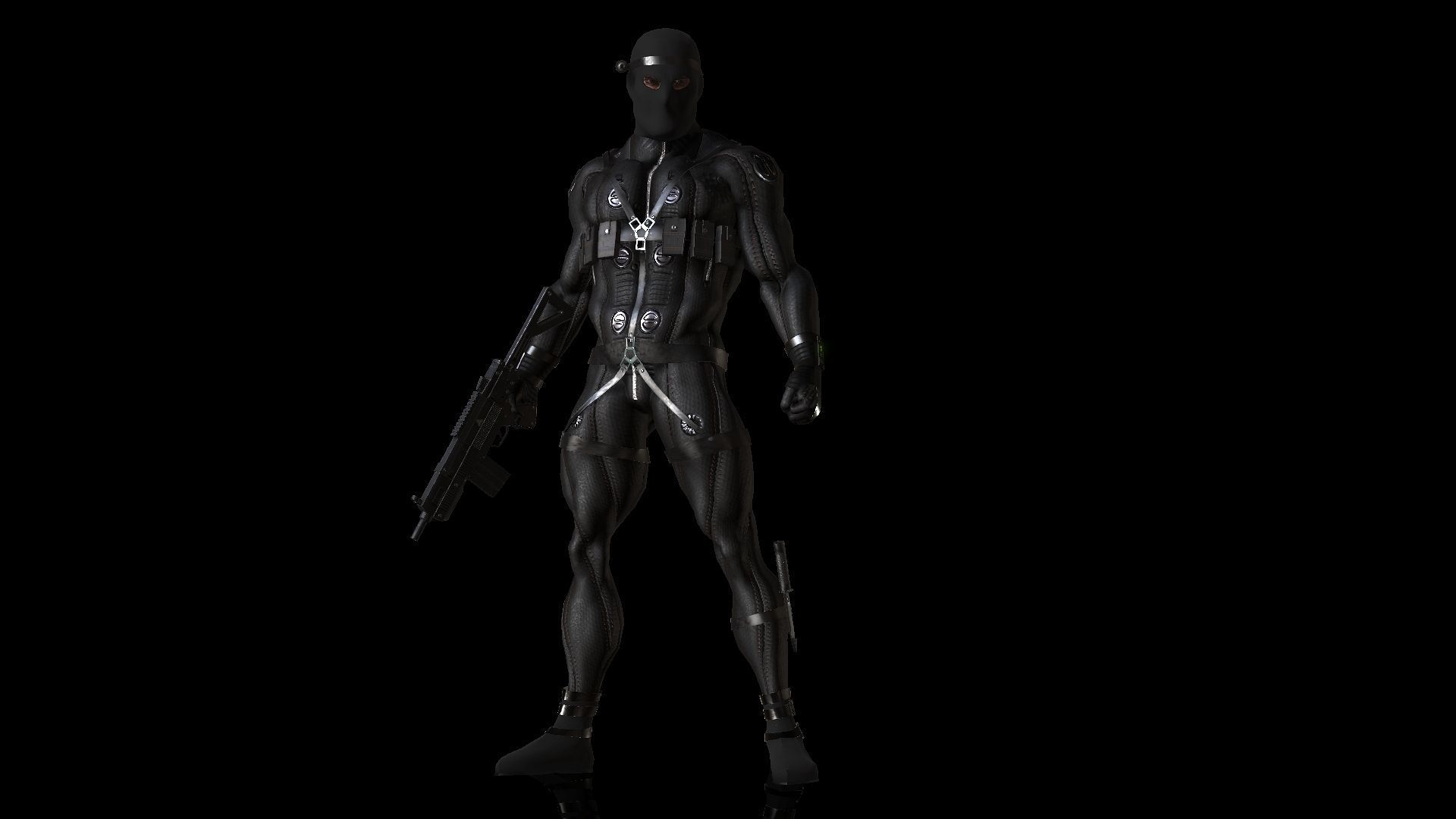 Black Ops Seal Low-poly 3D model_5