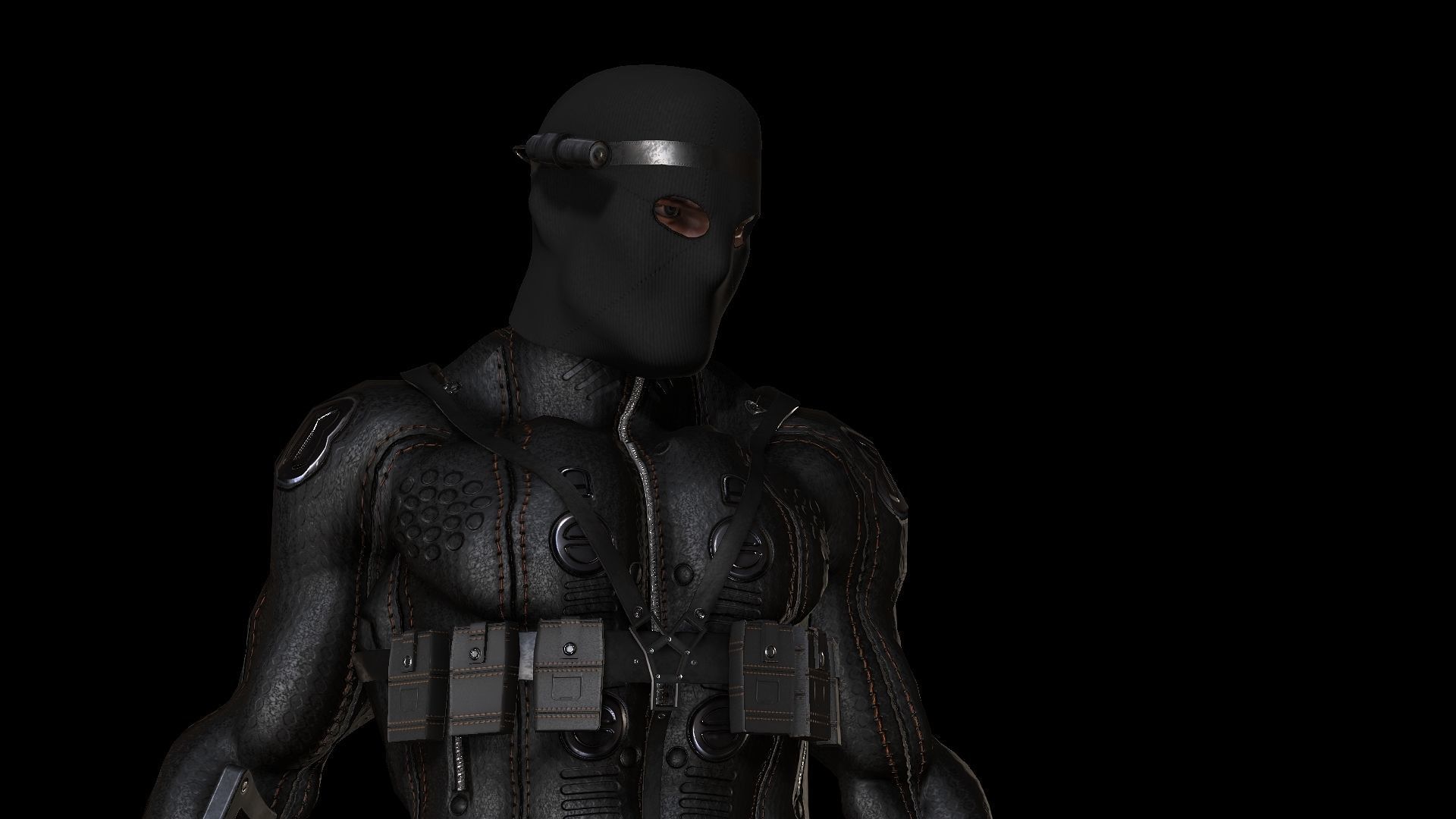 Black Ops Seal Low-poly 3D model_6