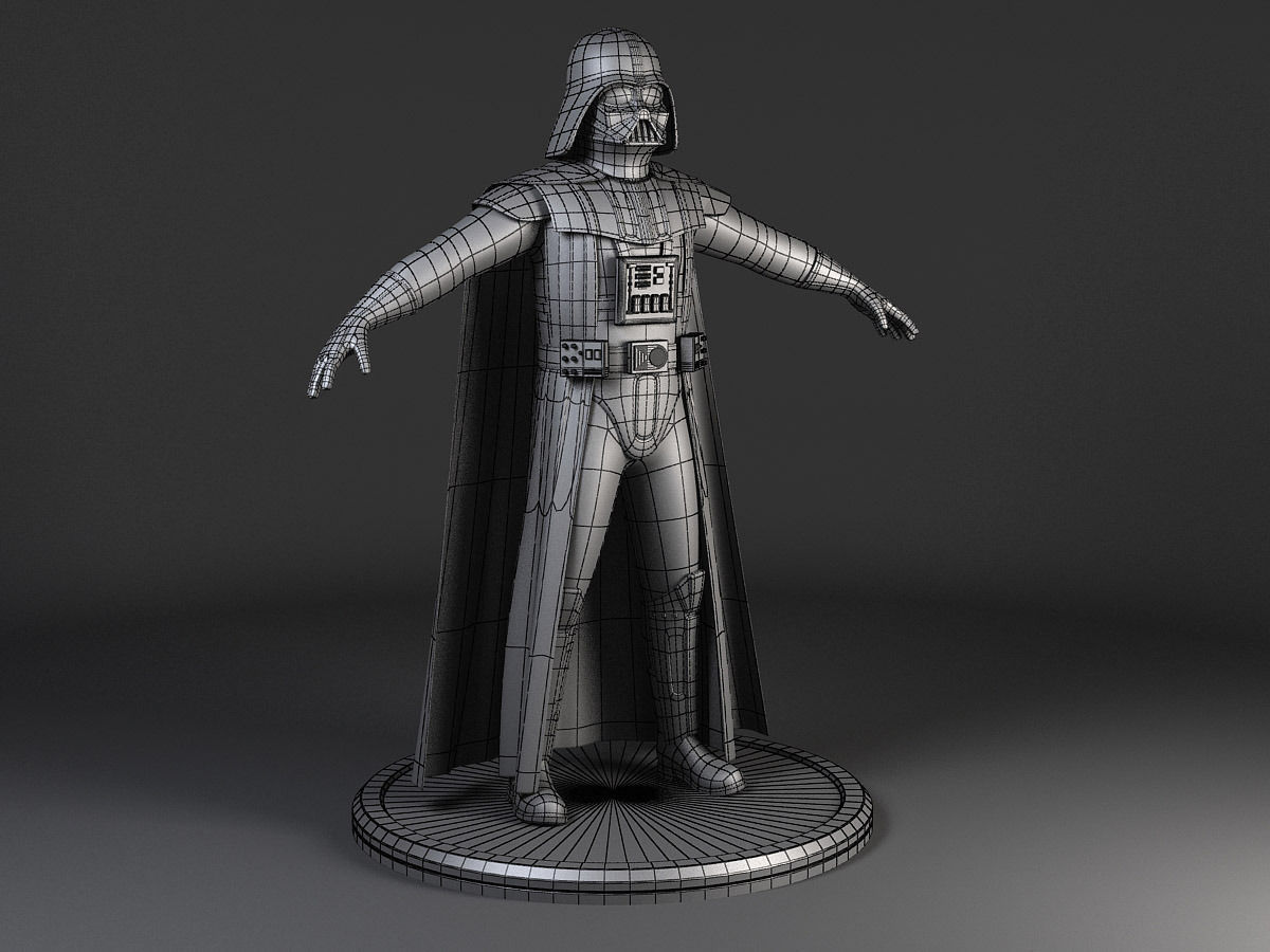 StarWars Darth Vader Rigged 3D model_10