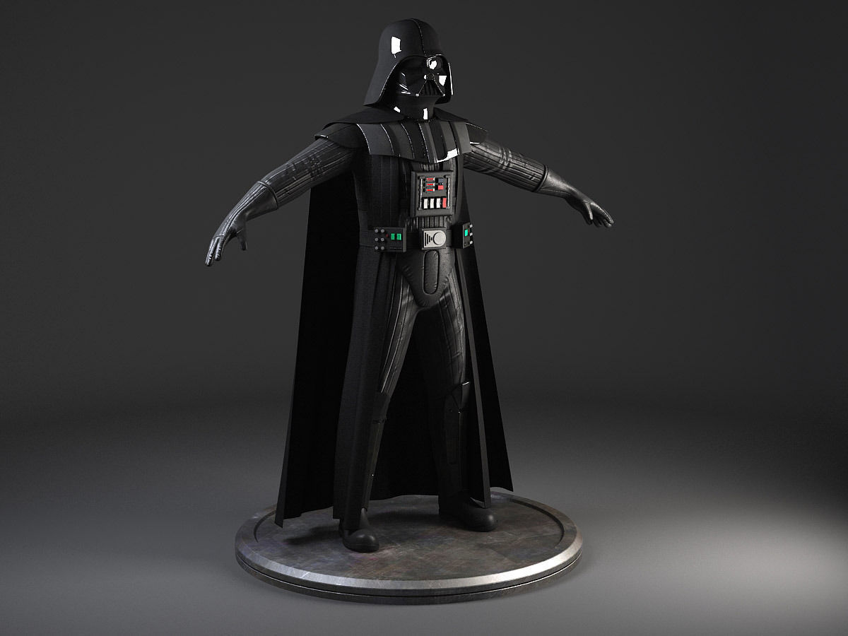 StarWars Darth Vader Rigged 3D model_6